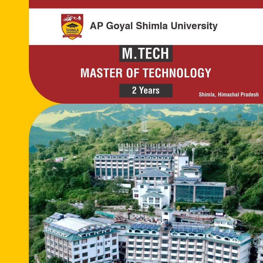 M.Tech in CSE at Ap Goyal Shimla University - Shimla, Shimla